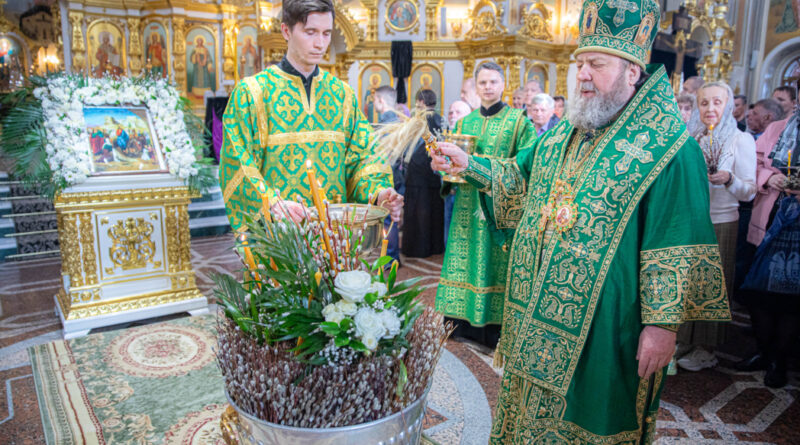 В Вербное воскресенье митрополит Викторин совершил богослужения в кафедральном соборе